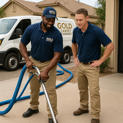 Professional carpet cleaning team working in San Tan Valley